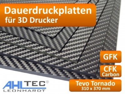 3D Drucker Dauerdruckplatte für Tevo Tornado 310 x 370mm - ABS PLA PETG HIPS  ..