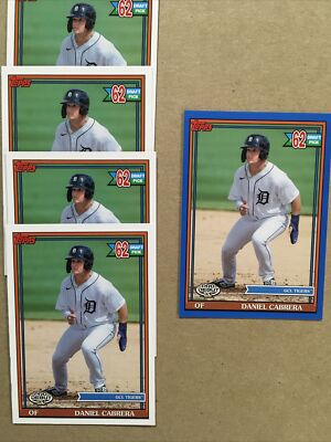 2021 Topps Pro Debut Detriot Tiger Prospect Daniel Cabrera Colored/Numbered Card