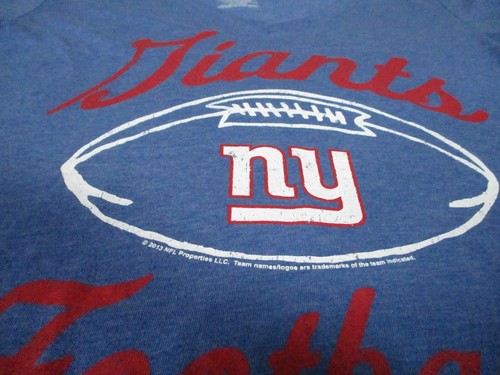 New York Giants Shirt Womens Small Blue Football Pullover V Neck NFL Soft - Picture 4 of 13