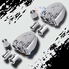 2pcs PLATINUM POSITIVE NEGATIVE  PLATED CAR MARINE STEREO BATTERY TERMINAL CLAMP