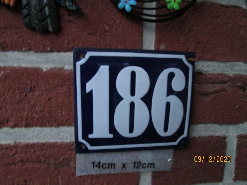 Hausnummer Emaille  14x12 Antik 190, 186, 188, 189, 192, 197, 198, 196, 134, 135 - Image 2 of 4
