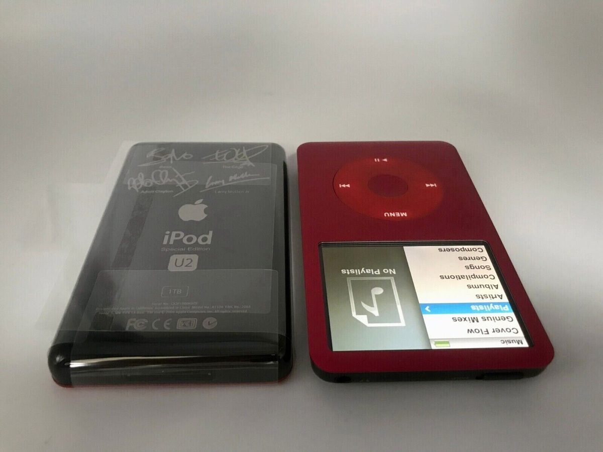 U2 Apple iPod Classic 7th Generation Red 1TB SSD Upgraded 160G/ U2