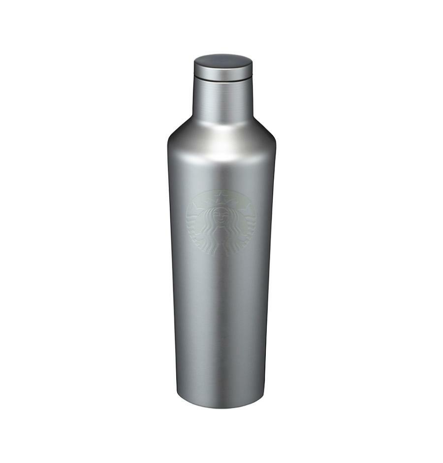 Starbucks Korea 2022 SS metallic silver corkcicle tumbler