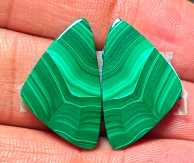 10 Cabochon Malachite Naturale Piatta Per Orecchini E Gioielli Fai Da Te – 6-12 Mm