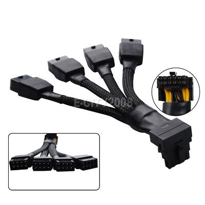 For GPU RTX4090 RTX4080 4X8 Pin PCI-E to 16 Pin Card Cable 12VHPWR Connector