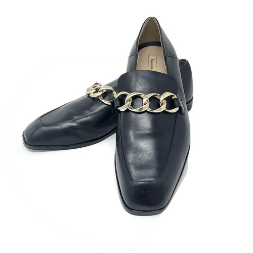 Mocasines de cuero negro para Massimo talla EE. UU. 5 EU |