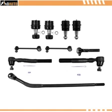 For 2007-2017 Jeep Wrangler 10PCS Drag Link Front Ball Joints Tie Rods Sway Bars