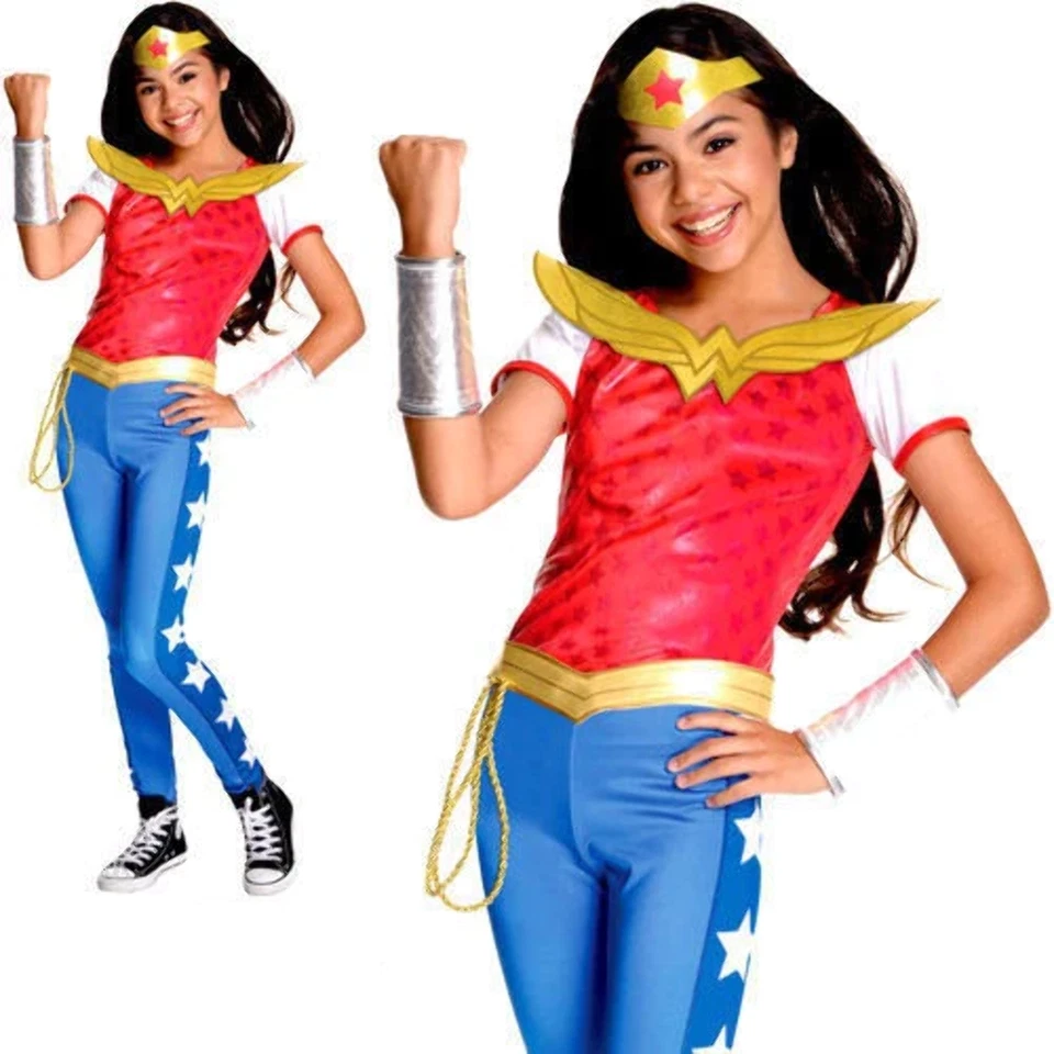 Lujo Wonder Woman Disfraz Niña Superhéroe Cómic Disfraz - Imagen 1 de 1