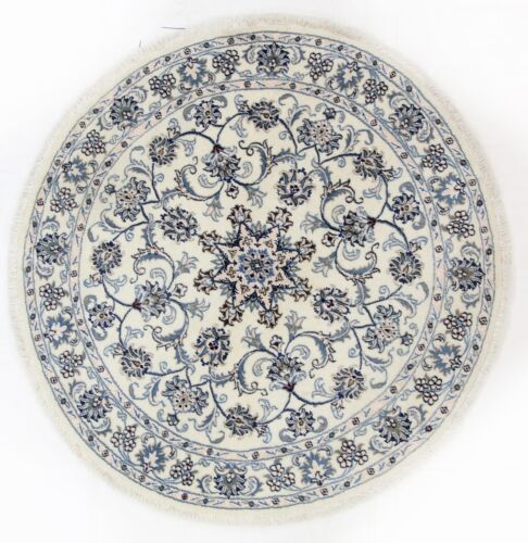 Alfombra persa original Nain Kashmari alfombra nueva 150 cm x 150 cm excelente estado - Imagen 1 de 10