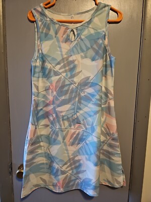 Nuu Muu Dress Women s Large Keyhole Athletic Running Sleeveless Spring Colors