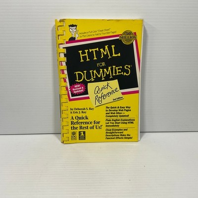 HTML For Dummies, Quick Reference by Deborah Ray & Eric Ray