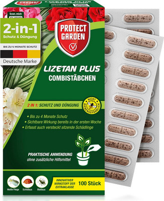 PFLANZENSCHUTZ Lizetan Plus Combistäbchen 100, Langzeit-Schädlingsfrei u. Dünger