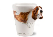 Blue Witch Handmade Coffee Mug Basset Hound - A Great Gift for Dog Lovers!