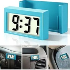Car Dashboard Digital Clock - Vehicle Adhesive Clock with Jumbo Blue - Pack of 1
