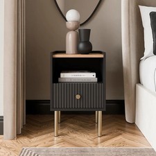 DUNELM GEORGI ONE DRAWER BEDSIDE TABLE - BRAND NEW AND ASSEMBLED, RRP £99