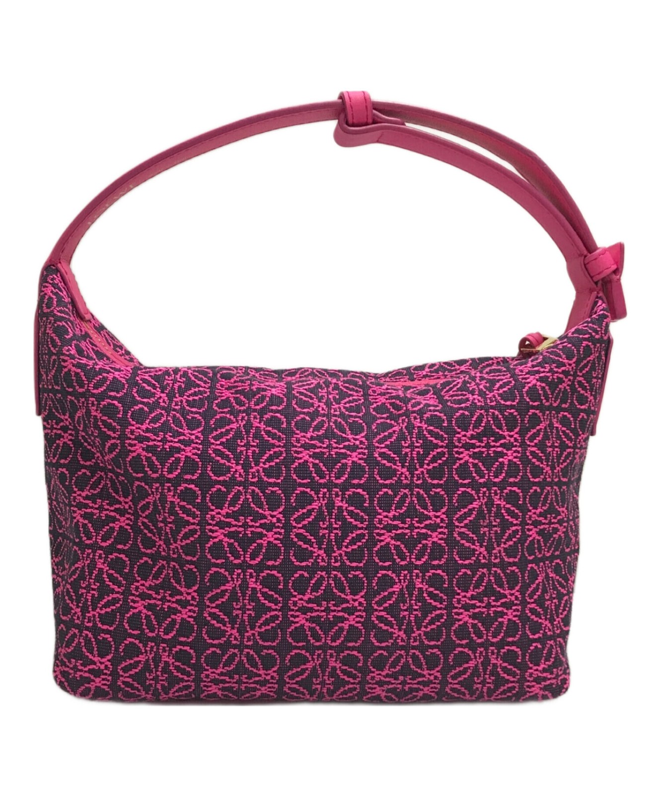 LOEWE Cubi Small Pink Anagram Jacquard Shoulder Bag Auth image 2