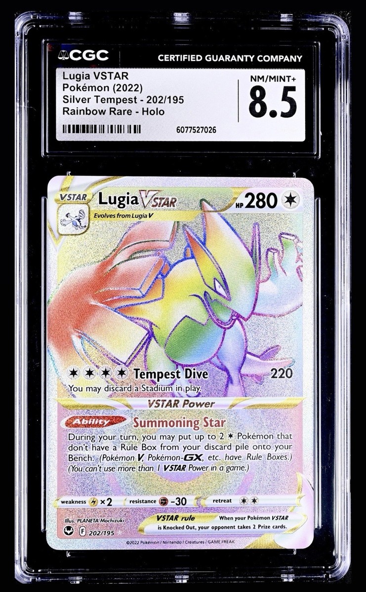 Pokmon Silver Tempest Lugia VSTAR Rainbow Rare Secret 202/195 CGC 8.5 MINT+ | eBay Pokmon Silver Tempest Lugia VSTAR Rainbow Rare Secret 202/195 CGC 8.5 MINT+ | eBay