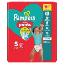 Pampers Baby-Dry Pants Size 5, 21 Nappies, 11kg-17kg, Carry Pack (Pack of 4)