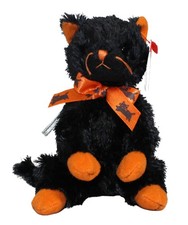 Ty Halloweenie Beanies - Fraidy the Halloween Cat, MWMT Stuffed Animal Toy