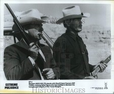 1987 Press Photo Nick Nolte & Rip Torn starring in "Extreme Prejudice"