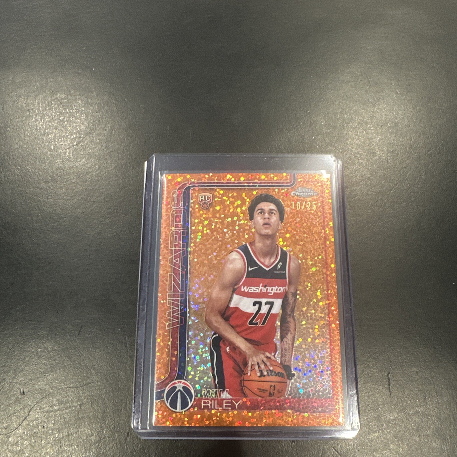 2025-26 Topps Chrome - Will Riley - Orange Speckle - Image Variation 10/25- RC