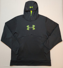 Under Armour Storm1 Black Pullover Hoodie Unisex Medium Loose Fit Sweatshirt