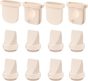 12-Piece Breast Pump Replacement Kit, 8pcs Duckbill Valves and 4pcs Diaphragm Co