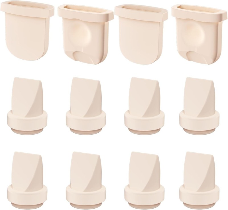 12-Piece Breast Pump Replacement Kit, 8pcs Duckbill Valves and 4pcs Diaphragm Co
