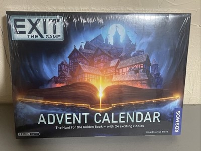 NEW SEALED - KOSMOS EXIT THE GAME ADVENT CALENDAR HUNT GOLDEN BOOK w/ 24 RIDDLES
