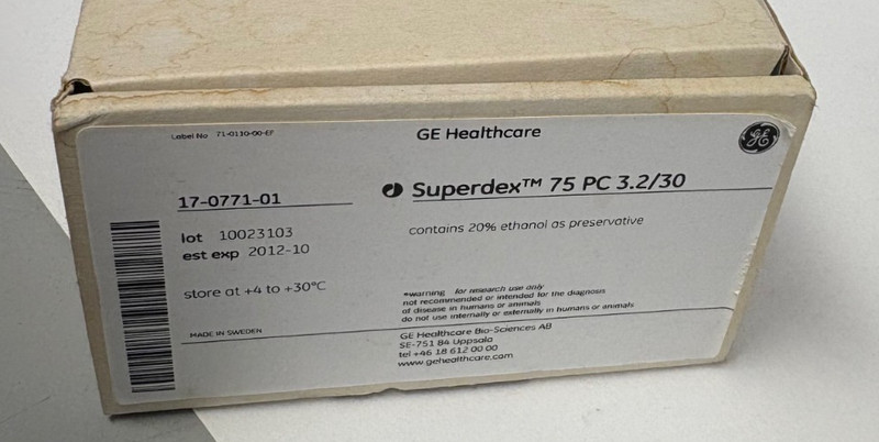 NEW- GE Pharmacia Superdex 75  3.2/30 Chromatography Column (17-1070-01) -NEW
