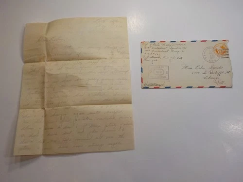 WW2 Letter 1943 321st Bombardment Group North Africa WWII Air Force Military War