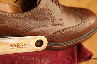 Barker hellbraune Leder Derby Brogue Schuhe Herren UK 8 G US 9 EU 42
