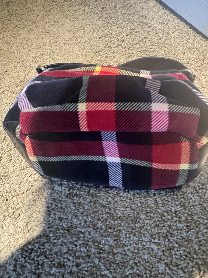 Bolso de Hombro Cartera Bolso de Mano Vintage Juicy Couture Rojo Terciopelo a Cuadros Y2K Foto 2 de 4