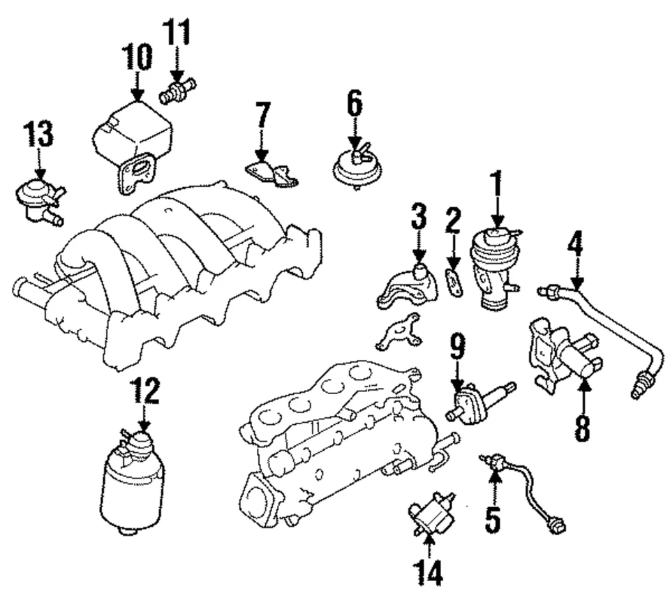 Válvula de control de aire de ralentí genuina Nissan 240SX - NUEVA OEM Foto 2 de 2