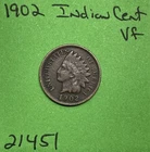 1902  Indian Head Cent / Penny 1c VF Very Fine