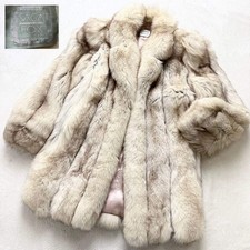 SAGA FURS Length 85cm Saga Fox Coat High Quality Thick 11 Silver Tag from Japan