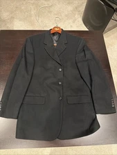 Vintage 41 R Brooks Brothers Madison Fit 100 % Camel Hair Black Blazer