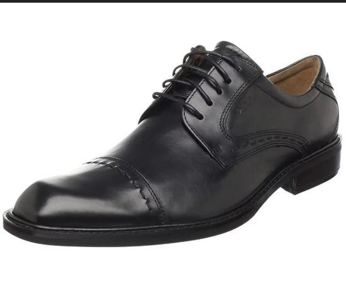 ECCO \'Windsor\' Black Leather Apron Toe Oxfords Lace Up EUR 45≈ US 11-11.5 Amazon.com | ECCO S Lite Hybrid Apron Toe Tie, Black, 4-4.5  main image 2