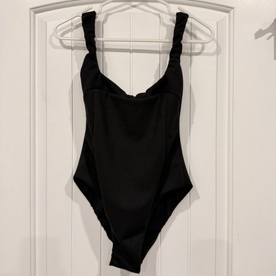 HAIGHT Crepe Gabi One-Piece Swimsuit Women's Size S Black