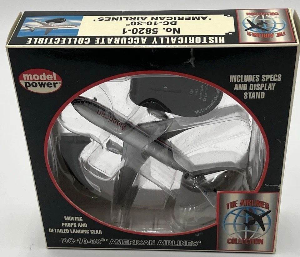 American Airlines DC-10-30 Diecast Model 1:400 Power Airliner Collection New - Image 2 of 4