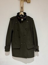 Superdry Merchant Store Nautical Heavy Wool Military Army Pea Coat Jacket Sz M