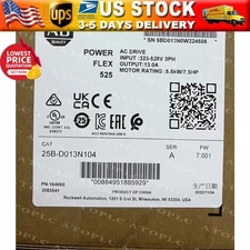 Allen-Bradley PowerFlex 525 AB 25B-D013N104 AC Drive 25BD013N104 US Free Tax