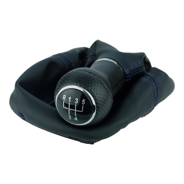 Schaltsack F. VW Golf 4 IV Bora Schaltknauf Schaltmanschette N. Blau Rahmen 23Mm-image