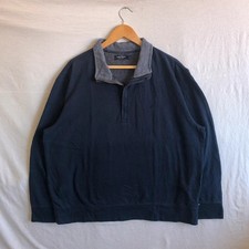 Felpa pullover Nautica grigio navy quarto 1/4 zip logo minimal XL