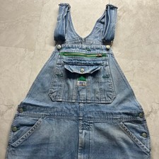 Liberty Overalls Denim Light Wash Mens 36x32 Bib Workwear Straight Leg 1095