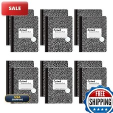 Oxford Composition Notebooks Graph Ruled 9-3/4 x 7-1/2 Black Marble 80 Sheets