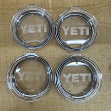 4x New OEM YETI Rambler 20oz Tumbler / 10oz Lowball Replacement Lids - Clear