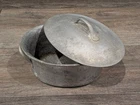 Antique Wagner Ware Sidney O Magnalite Aluminum Roaster 1 & Lid #1 Oval 1915-20