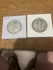 Walking Liberty Half Dollar Lot (2) 90% Silver!