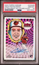 2023 Topps Chrome - Adley Rutschman Ultraviolet All Stars Rookie Auto /99 PSA 10